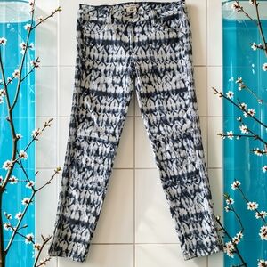 Isabel Marant × H&M Blue Black and White Tie-Dye Skinny Jeans